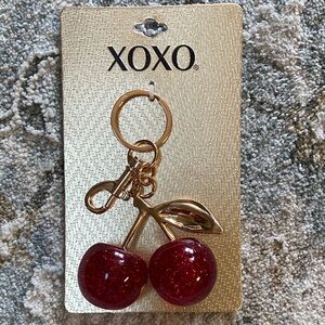XOXO Cherry Key Holder - Red and Gold